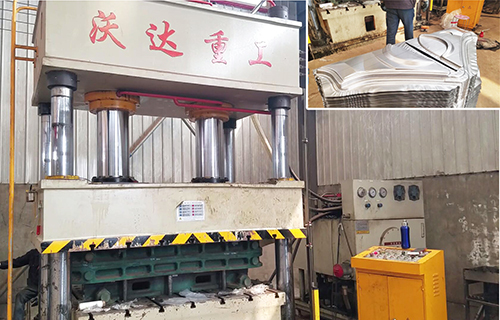 500噸電動三輪(lun)車擋風闆沖壓成(cheng)型液壓機視頻